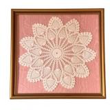 Framed Lace Doily  - 18 x 17.5