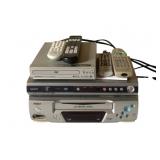 Sanyo VCR & Sanyo & Magnavox DVD Players w/ Remote