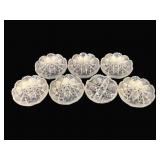 7 Crystal Dishes - 5' Round