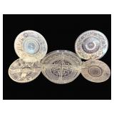 5 Glass Plates, Imperial & Sandwich