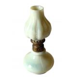 Vintage Opaque Glass Oil Lamp - 6.5' Tall