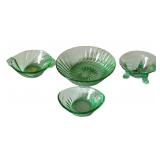 4 Heisey Moon Gleam Glass Items