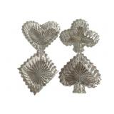 Heisey Ridgeleigh Bridge Ash Tray Set