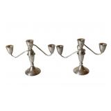 Pair Weighted Sterling Silver Candleholders