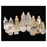 Lot of Assorted Glass Salt & Pepper Shakers