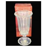 Imperial Crystal Hurricane Vase w/ Box - 12' Tall