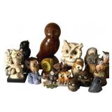 Lot of Assorted Owl Figurines