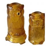 Mosser Amber Owl Glass Fairy Lamp w/ Extra