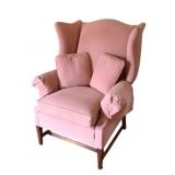 Vintage Upholstered Armed Chair - 32 x 35 x 41