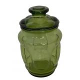LE Smith Green Bubble Glass Apothecary Jar