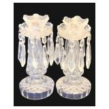 Pair Waterford Prism Lismore Candlesticks