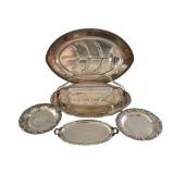 Lot of Silver Plated Platters & More