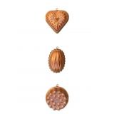 3 Copper Cake Molds