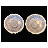 Pair Fenton Candleholder Bobeches - 6' Round