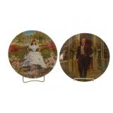 2 Gone with the Wind Plates - 8.5' Round