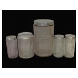 5 Glass Hoosier Jars - 4.5', 5', 7' Tall