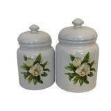 2 Ceramic Canisters - 10', 12' Tall