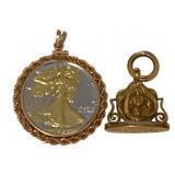 Walking Liberty Half Dollar Pendant & Seal
