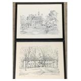 2 Framed Prints - Signed - 16 x 20