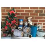 Lot of Assorted Christmas Decor, Ribbon & More