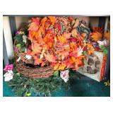 Lot of Assorted Decor Items Wreaths & More