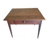 One Drawer Wood Table - 36 x 30 x 29