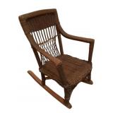 Child's Wicker Rocker - 18 x 22 x 24