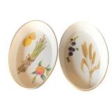 2 Evesham Royal Worcester Trays - 10 x 6