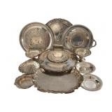 Lot of Silver Plated Platters & More