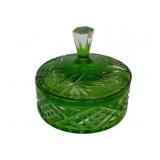 Bohemian Cut to Clear Candy Dish - 5.5 x 7