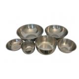 6 Metal Mixing Bowls