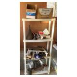 Plastic Shelf w/ Contents