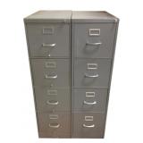 2 Metal File Cabinets - 15 x 27 x 52 each