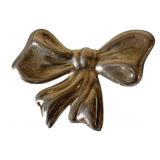 Sterling Silver Mexican Ribbon Bow Pin - 3 x 2