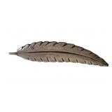 Vintage Sterling Silver Feather Pin - 2' Long