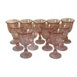 11 Imperial Pink Glass Old Williamsburg Goblets
