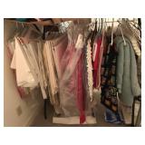 Lot of Assorted Hanging Linens, Blankets & More