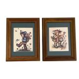 2 Framed Prints - 7 x 9