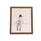 P Buckley Moss Print SIgned/# - 9 x 11