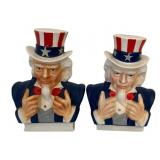 2 Ceramic Uncle Sam Banks - 6.5' Tall