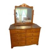 8 Drawer Dresser w/ Mirror By Kroehler