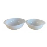 2 Pyrex Bowls - 7", 8" Round