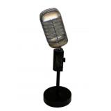 Metal Microphone Decoration - 16" Tall