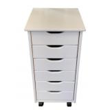Rolling 6-Drawer Stand - 16 x 27 x 14