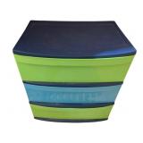 Plastic 3-Drawer Storage Bin - 15 x 22 x 25