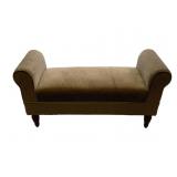 Upholstered Bench w/ rolled arms - 45 x 18 x 24
