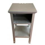 Wood Side Table w/ USB Plugs