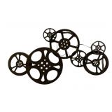 Metal Movie Reels Sign (wall art)  32 x 19