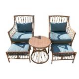 5pc Outdoor Patio Set w/ Cushions