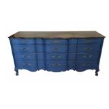 Painted Wood 12 Drawer Dresser - 72 x 22 x 36